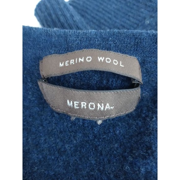 Merona Boy's Blue & Green Argyle Pullover 100% Merino Wool Sweater Size Large - Picture 4 of 6